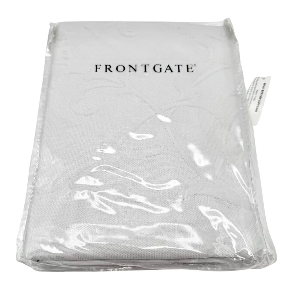 *New Frontgate Flourish Euro Sham Fog Grey 25"x25"‎ Egyptian Cotton Portugal
